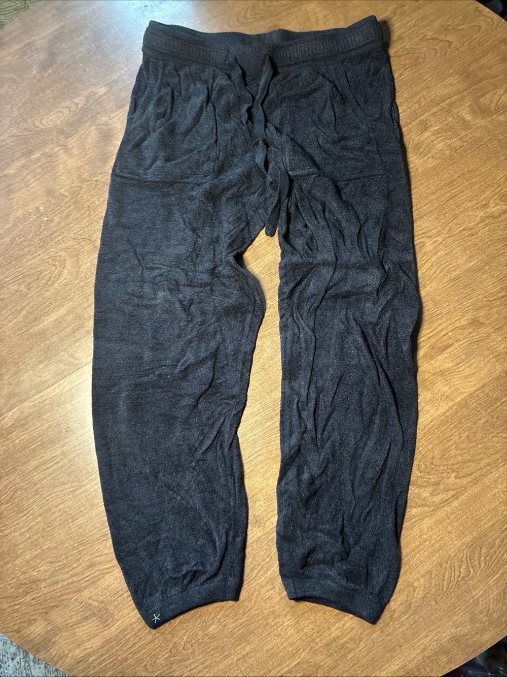 Barefoot Dreams Pants W Medium Black CozyChic Lite Knit Jogger BDWCU21270 NWOT